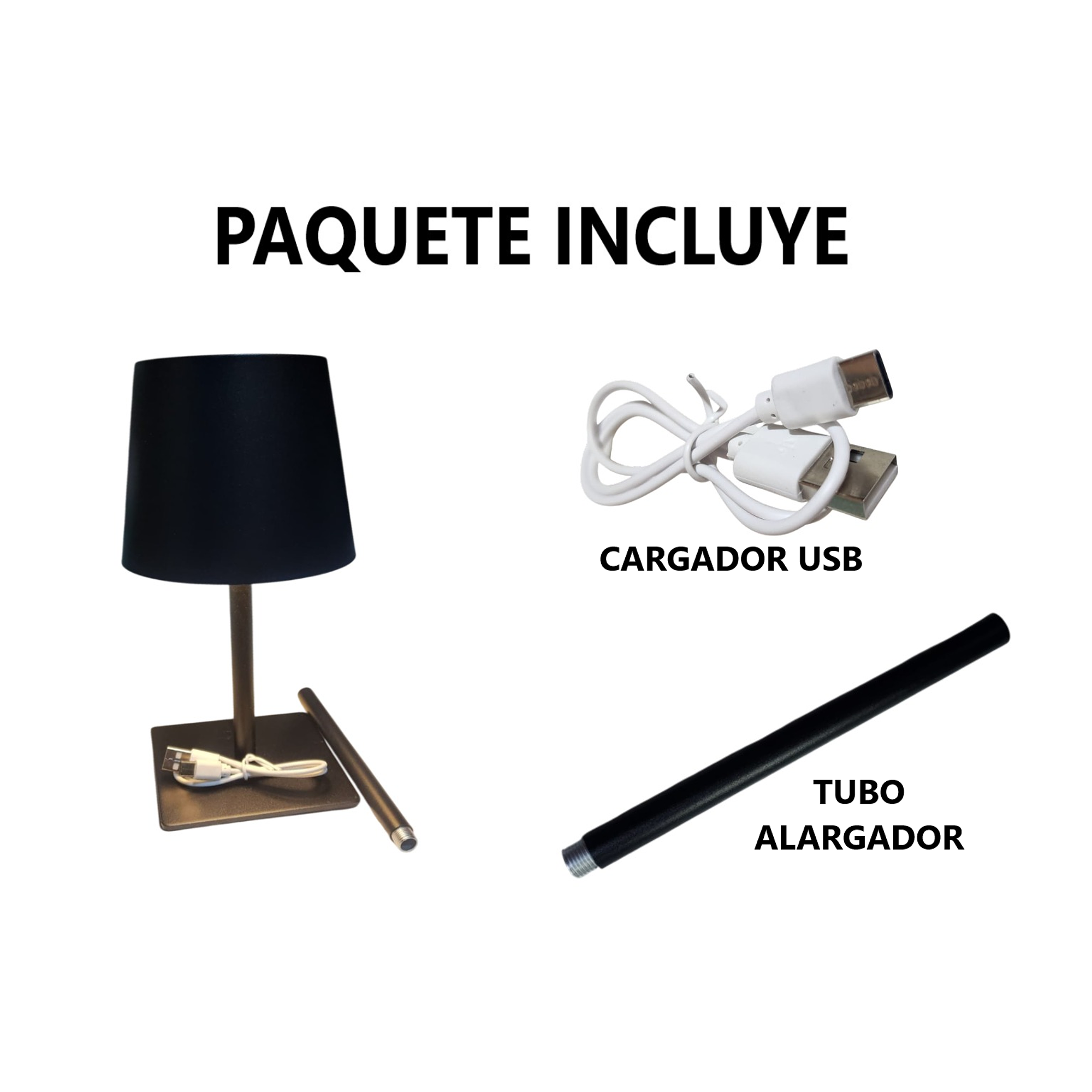 LAMPARA LED DE ESCRITORIO - BLANCO Y NEGRO  10