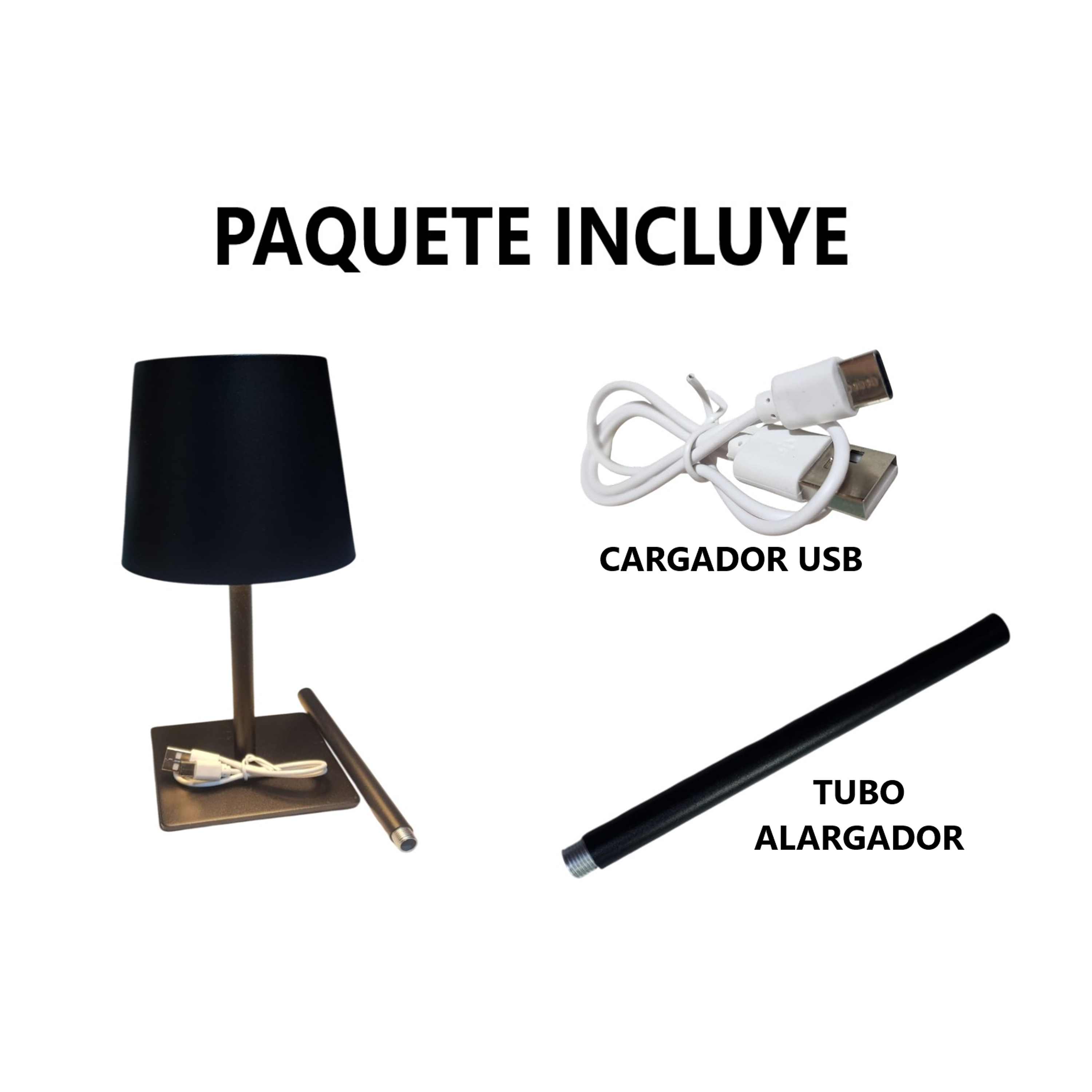 LAMPARA LED DE ESCRITORIO - BLANCO Y NEGRO  10