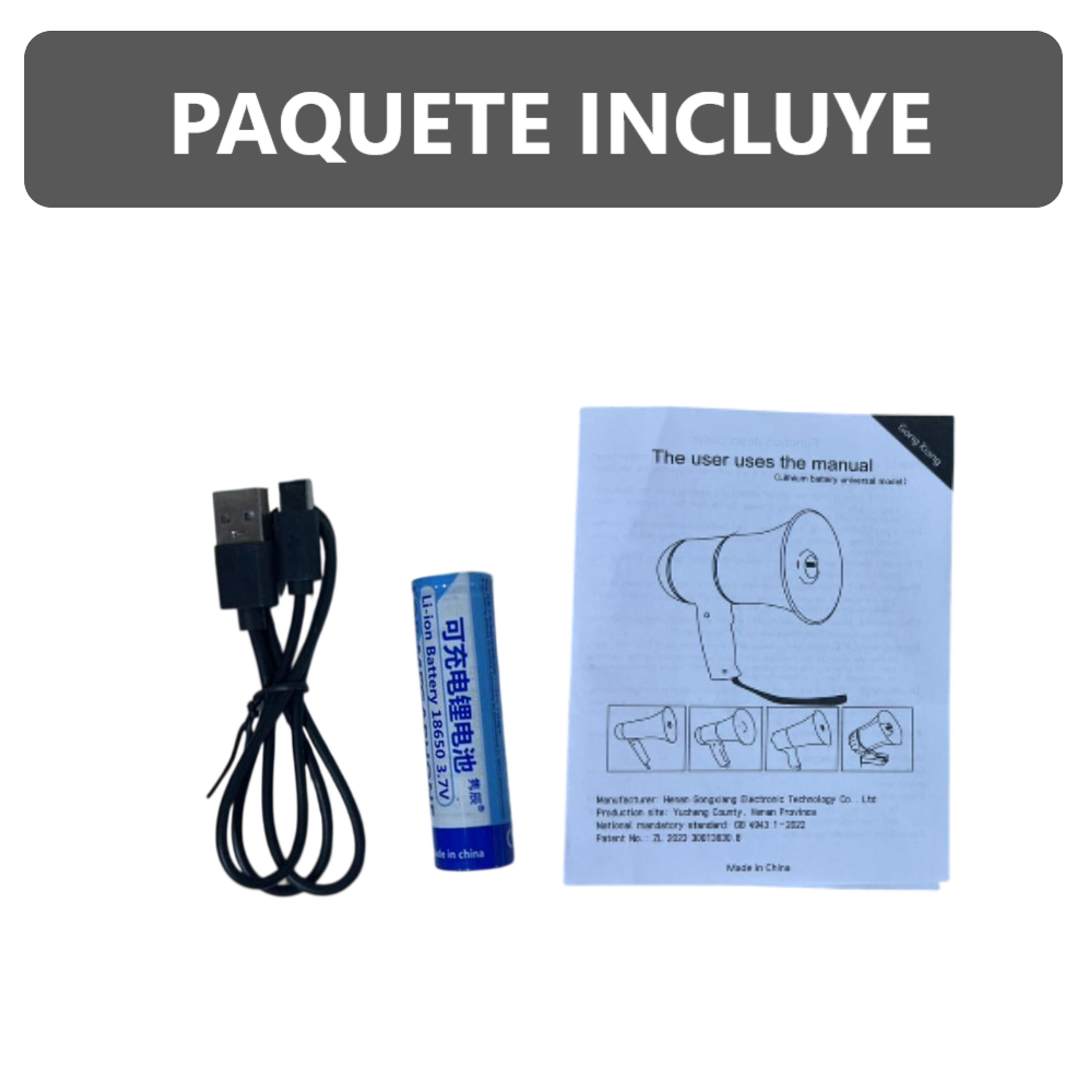 Megáfono batería portátil con grabadora 35 W  22