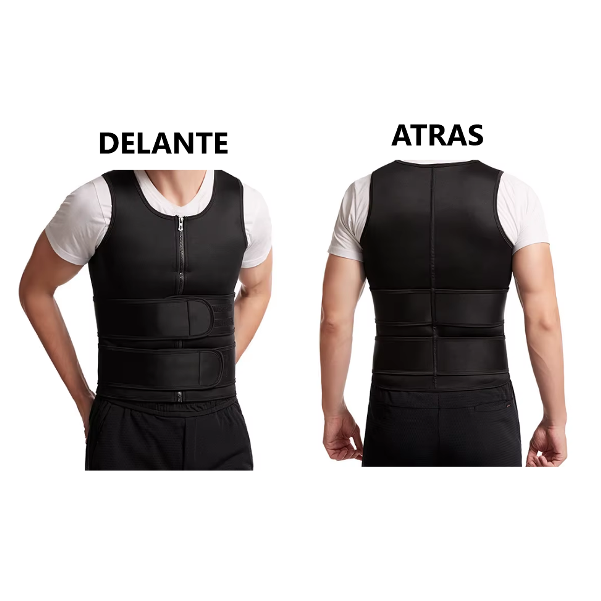 chaleco moldeador disimula barriga con cierre y ajustador 2