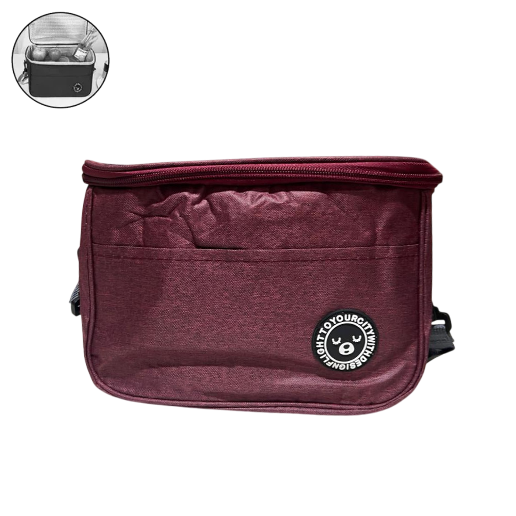 Lonchera Térmica con Asa Removible y Bolsillo Delantero - Color entero 6