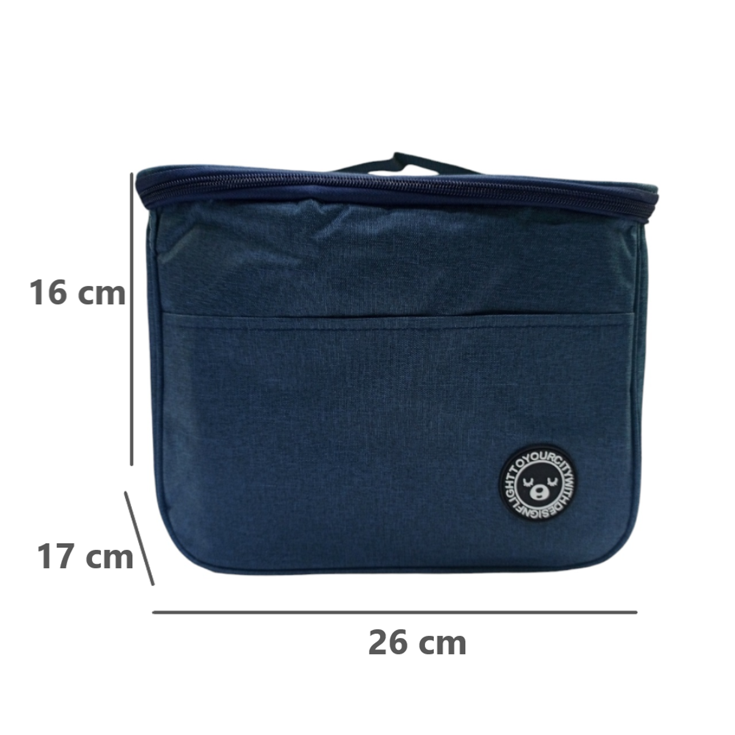 Lonchera Térmica con Asa Removible y Bolsillo Delantero - Color entero 11