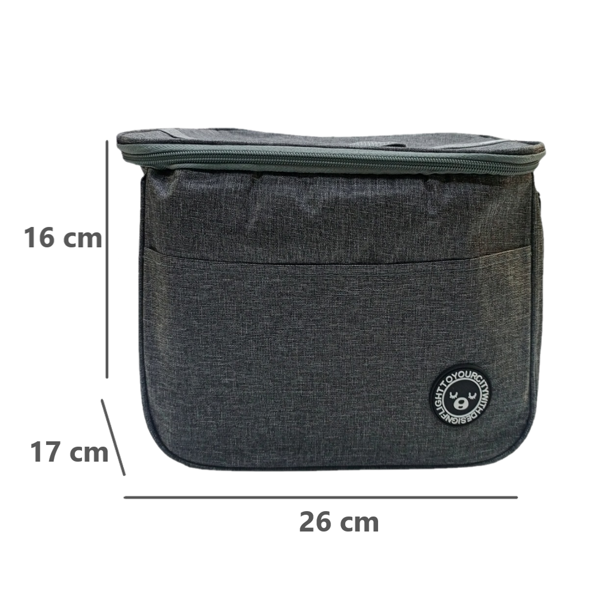 Lonchera Térmica con Asa Removible y Bolsillo Delantero - Color entero 15