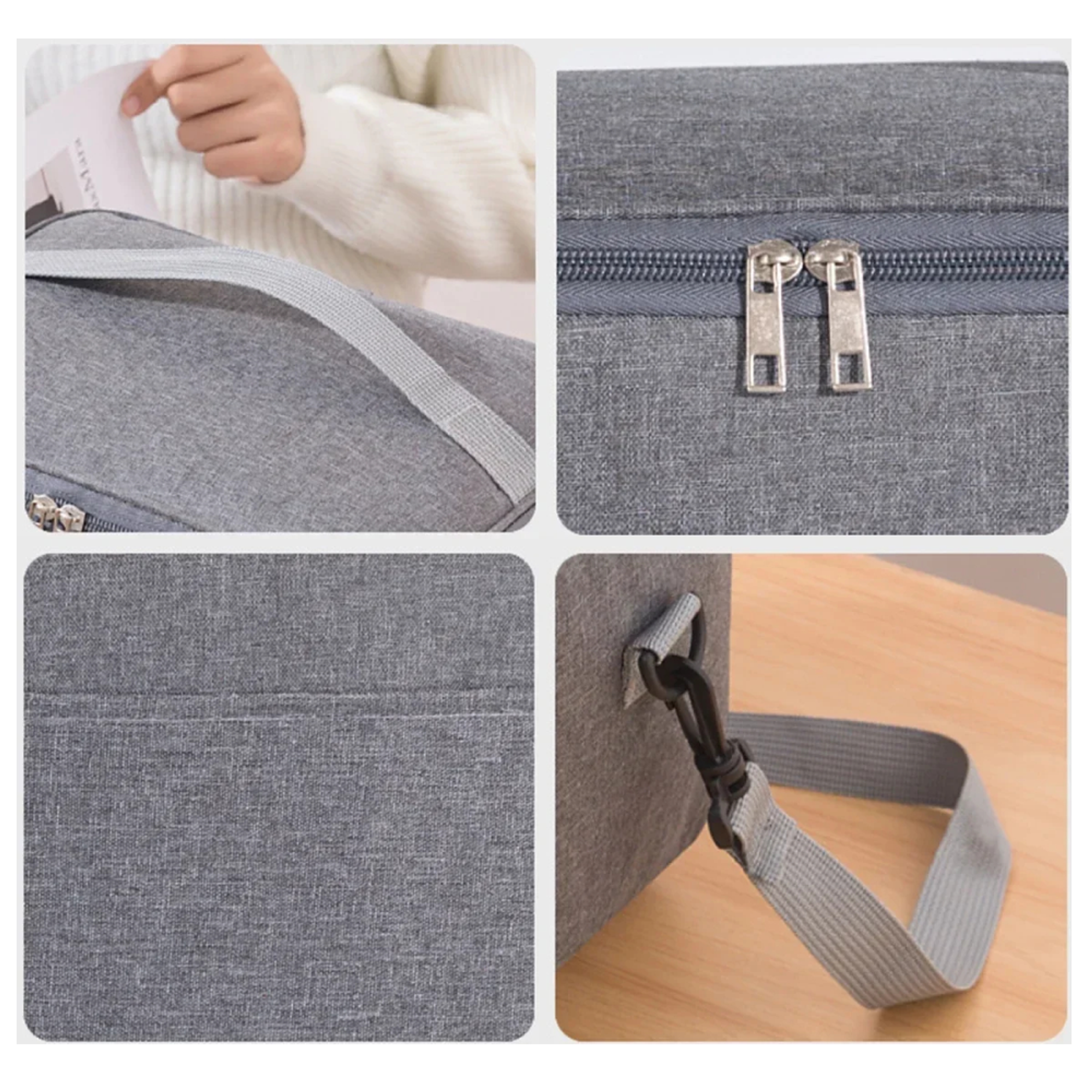 Lonchera Térmica con Asa Removible y Bolsillo Delantero - Color entero 19