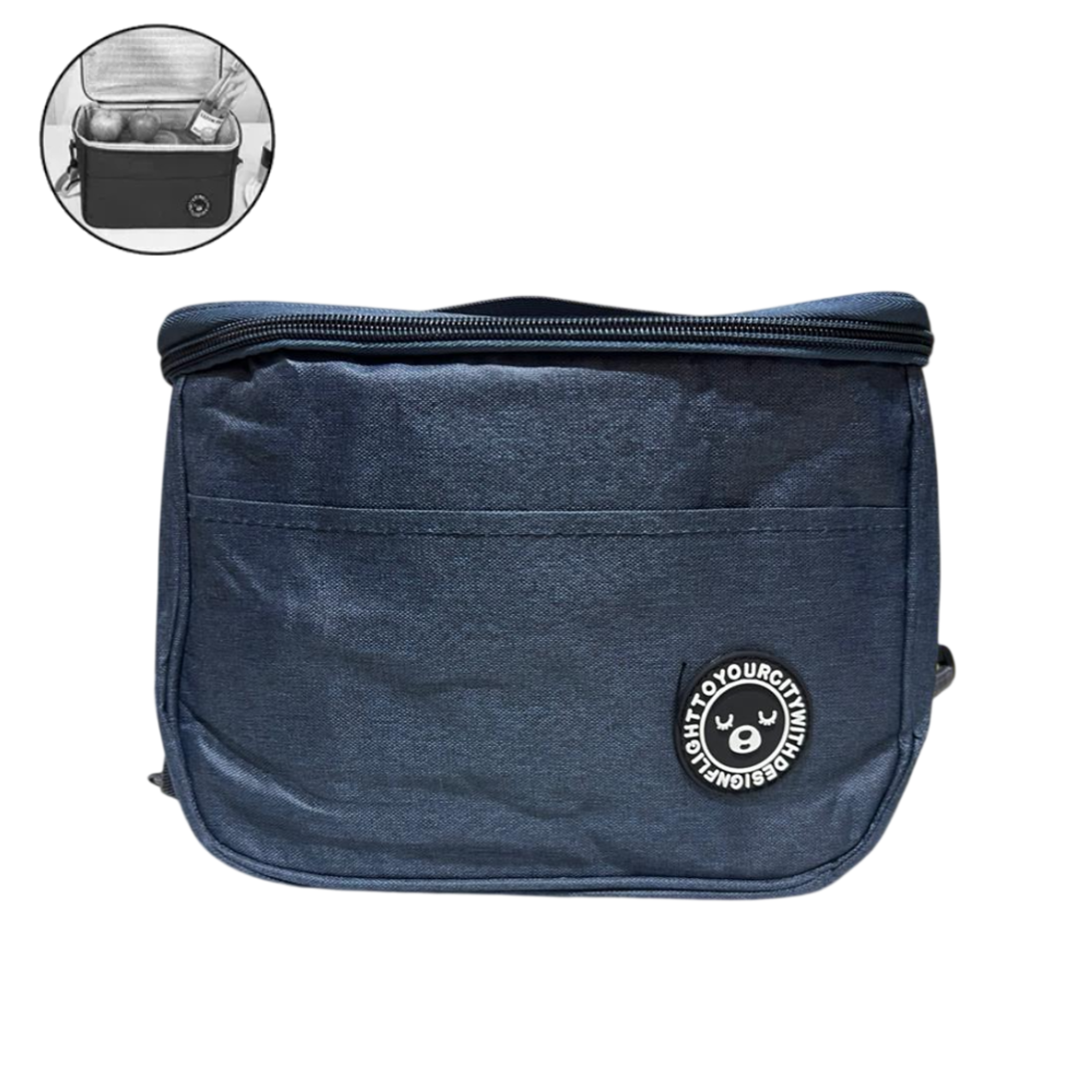 Lonchera Térmica con Asa Removible y Bolsillo Delantero - Color entero 10