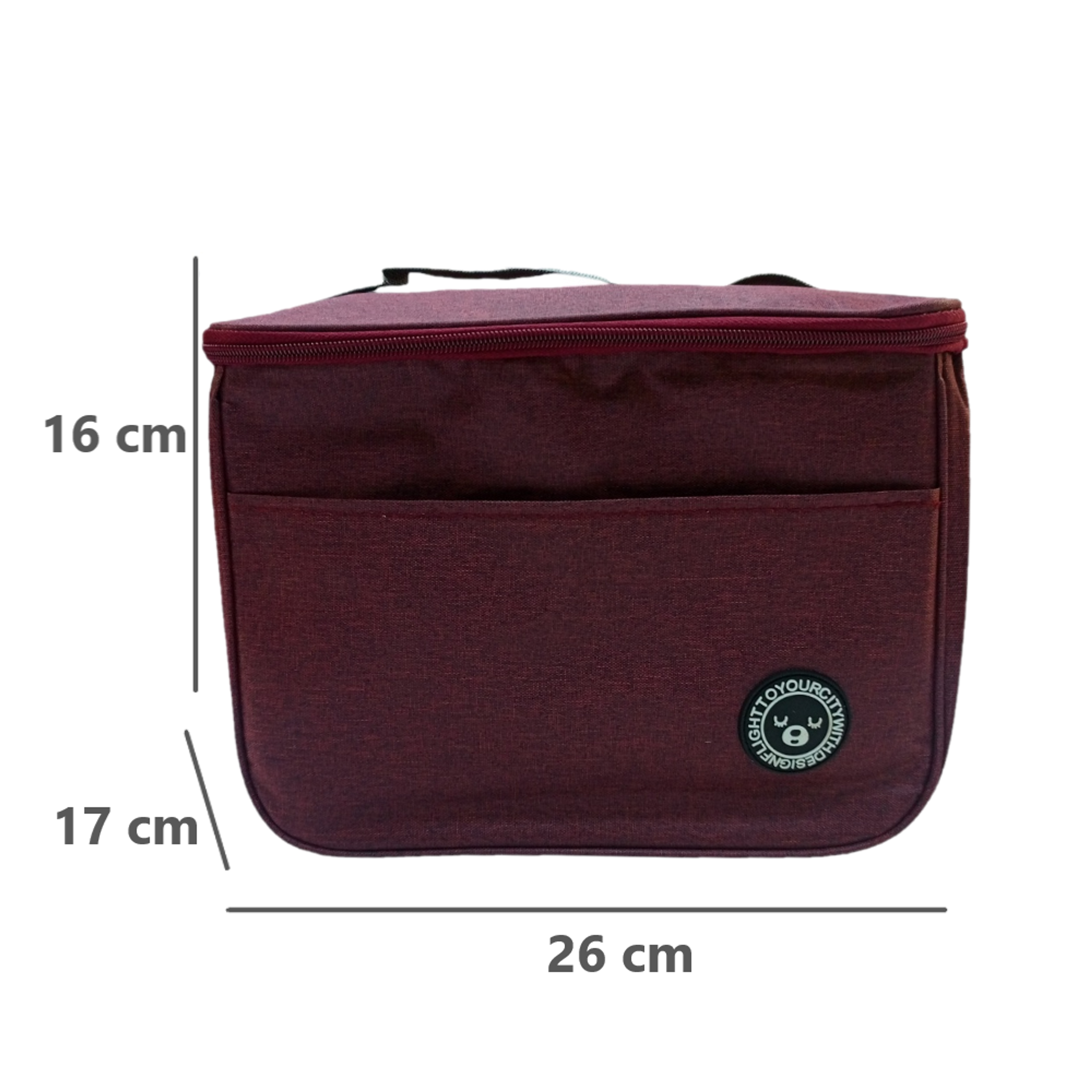 Lonchera Térmica con Asa Removible y Bolsillo Delantero - Color entero 7