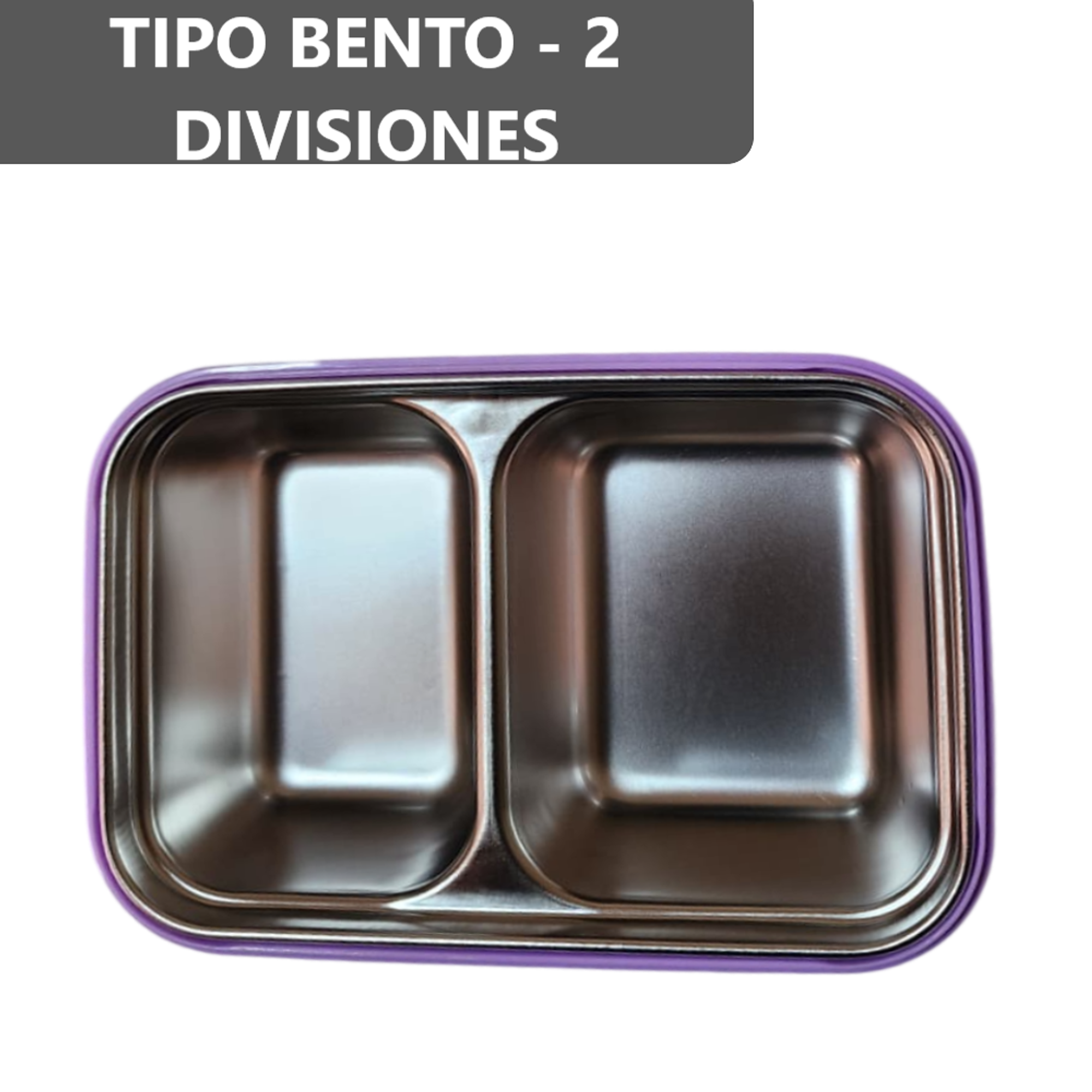 Taper Bento Acero Inoxidable 2 Divisiones 700 ml  6