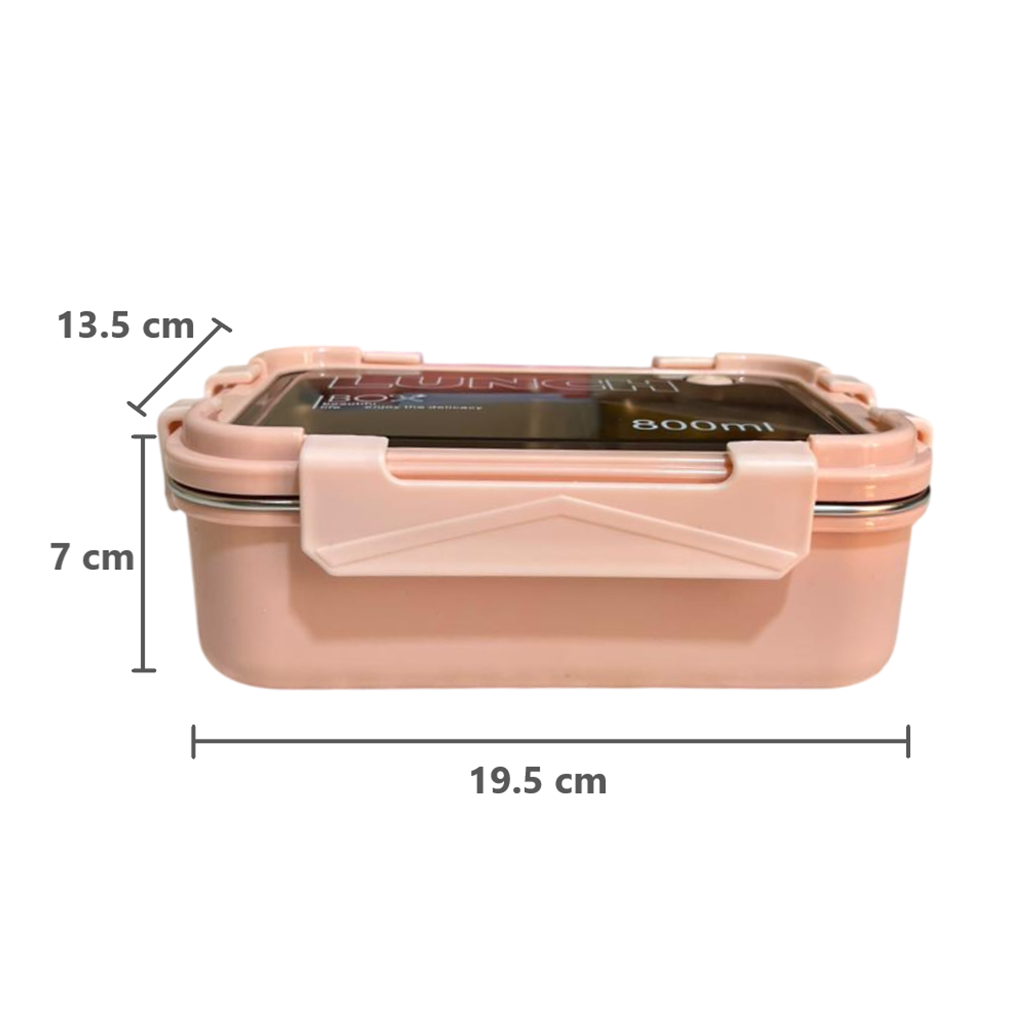 Taper Bento Acero Inoxidable 2 Divisiones 800 ml  3