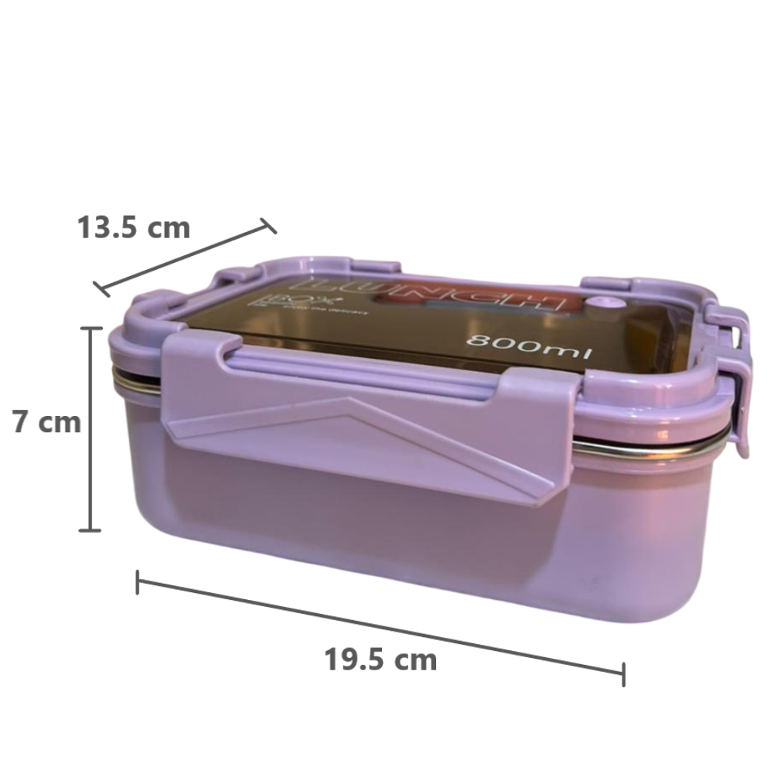 Taper Bento Acero Inoxidable 2 Divisiones 800 ml  9