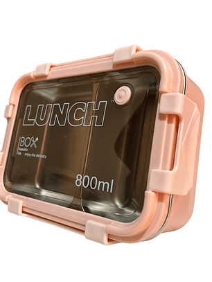 Taper Bento Acero Inoxidable 2 Divisiones 800 ml 
