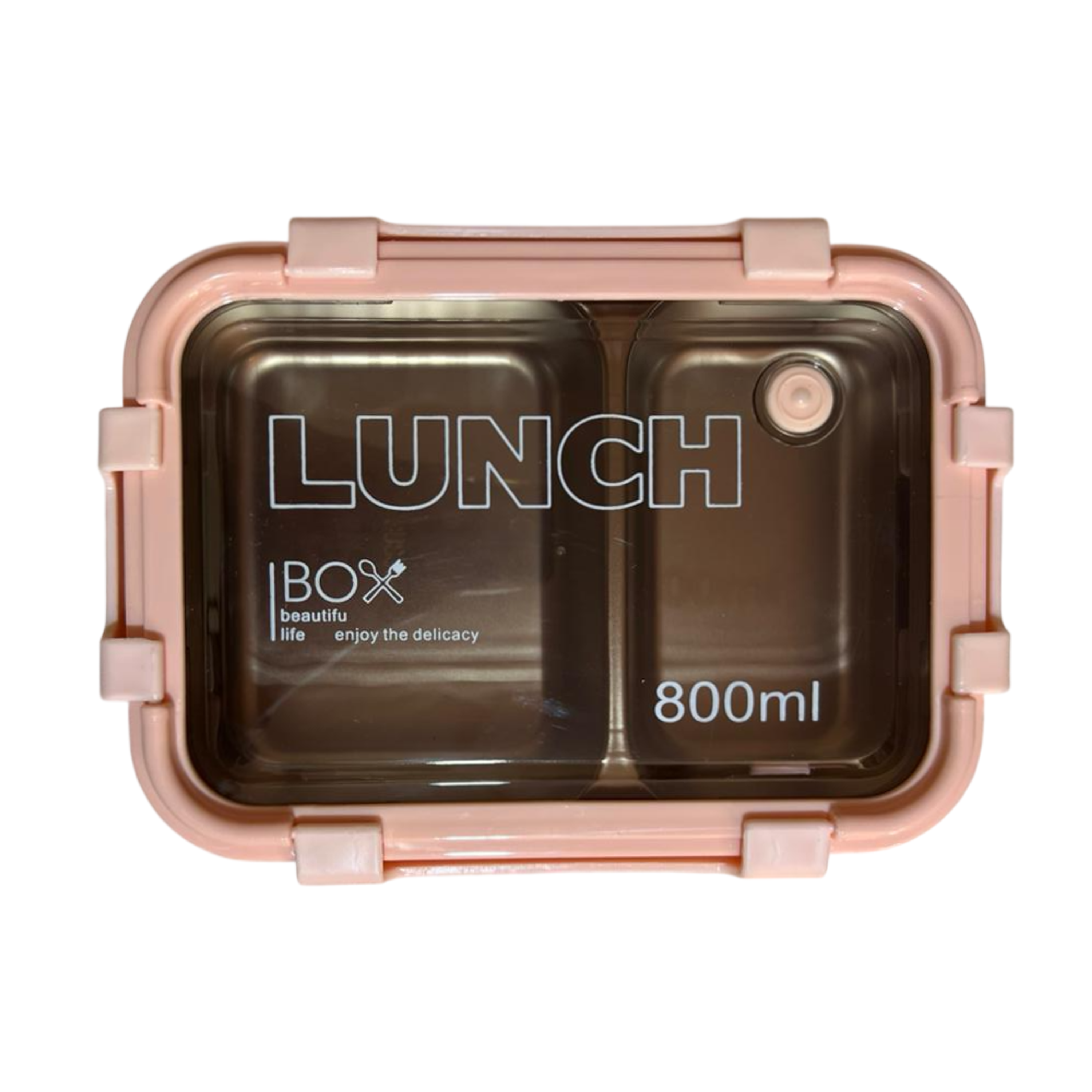 Taper Bento Acero Inoxidable 2 Divisiones 800 ml  1