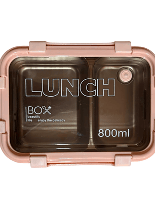 Taper Bento Acero Inoxidable 2 Divisiones 800 ml 