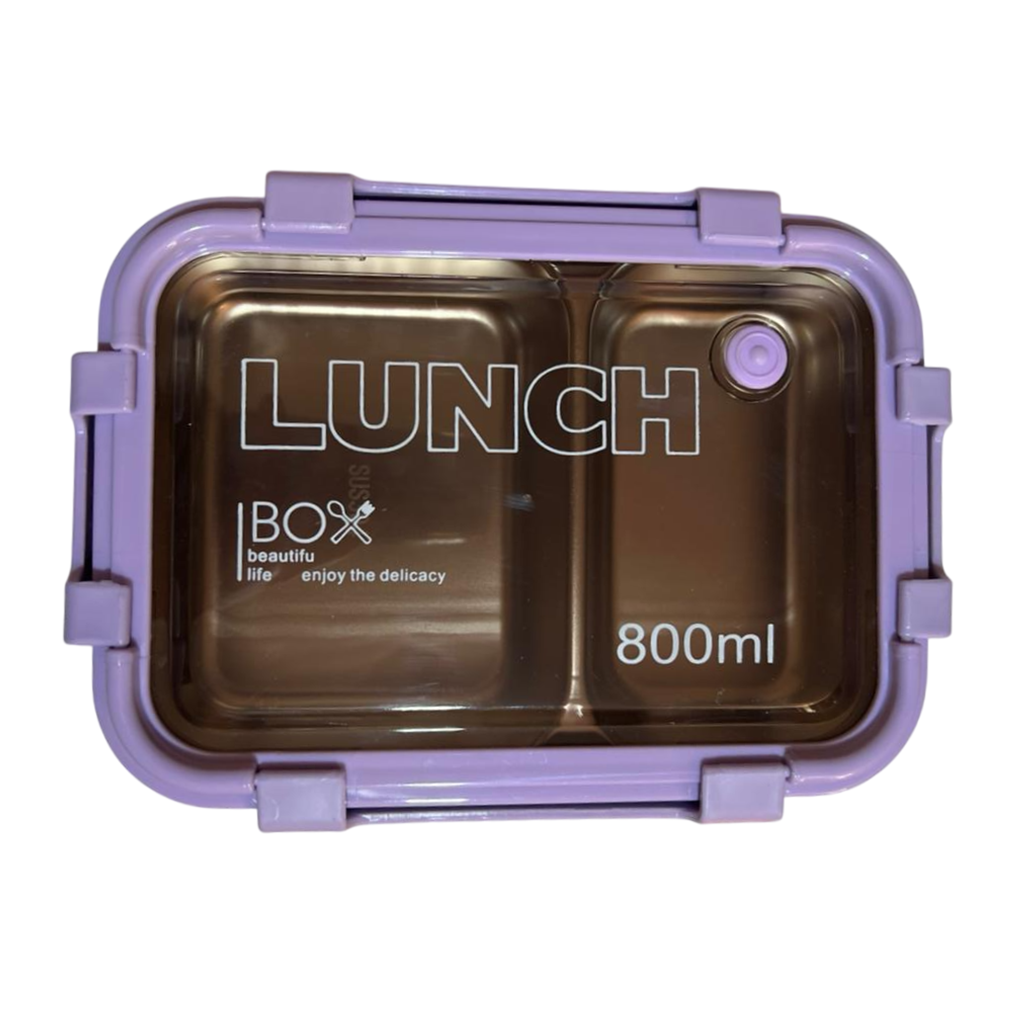 Taper Bento Acero Inoxidable 2 Divisiones 800 ml  8