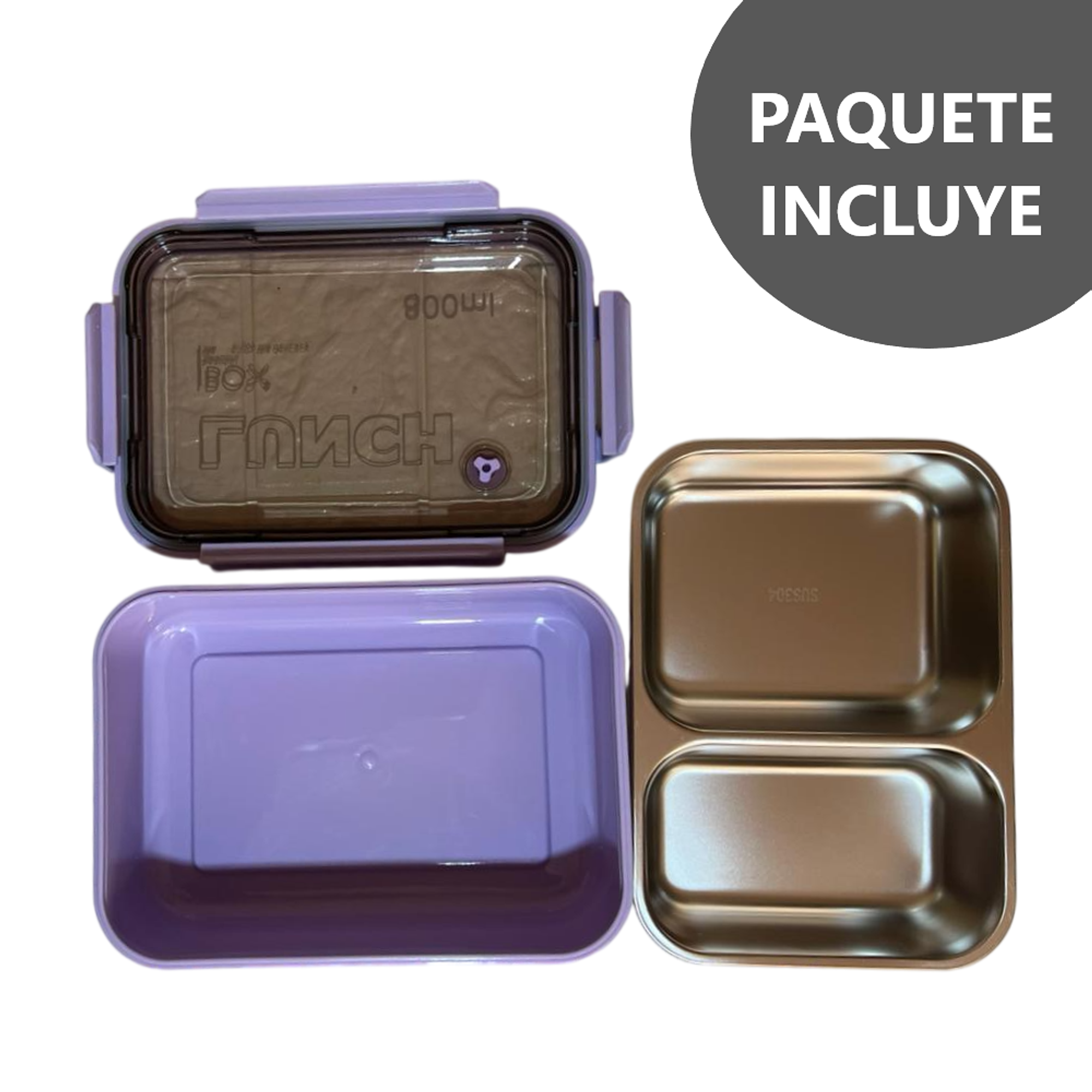 Taper Bento Acero Inoxidable 2 Divisiones 800 ml  10