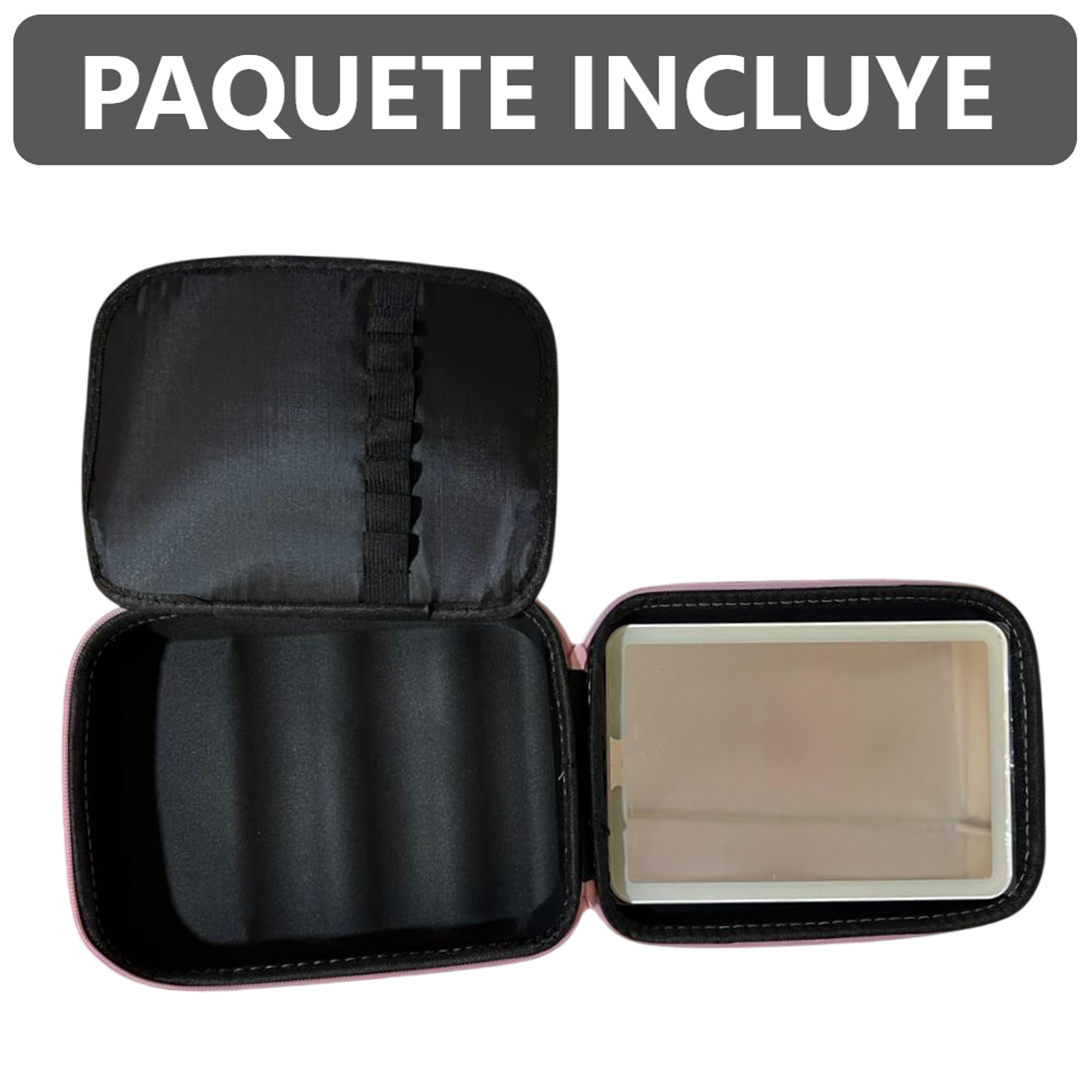 Bolsa de Maquillaje estuche neceser con Espejo con Luz LED 9