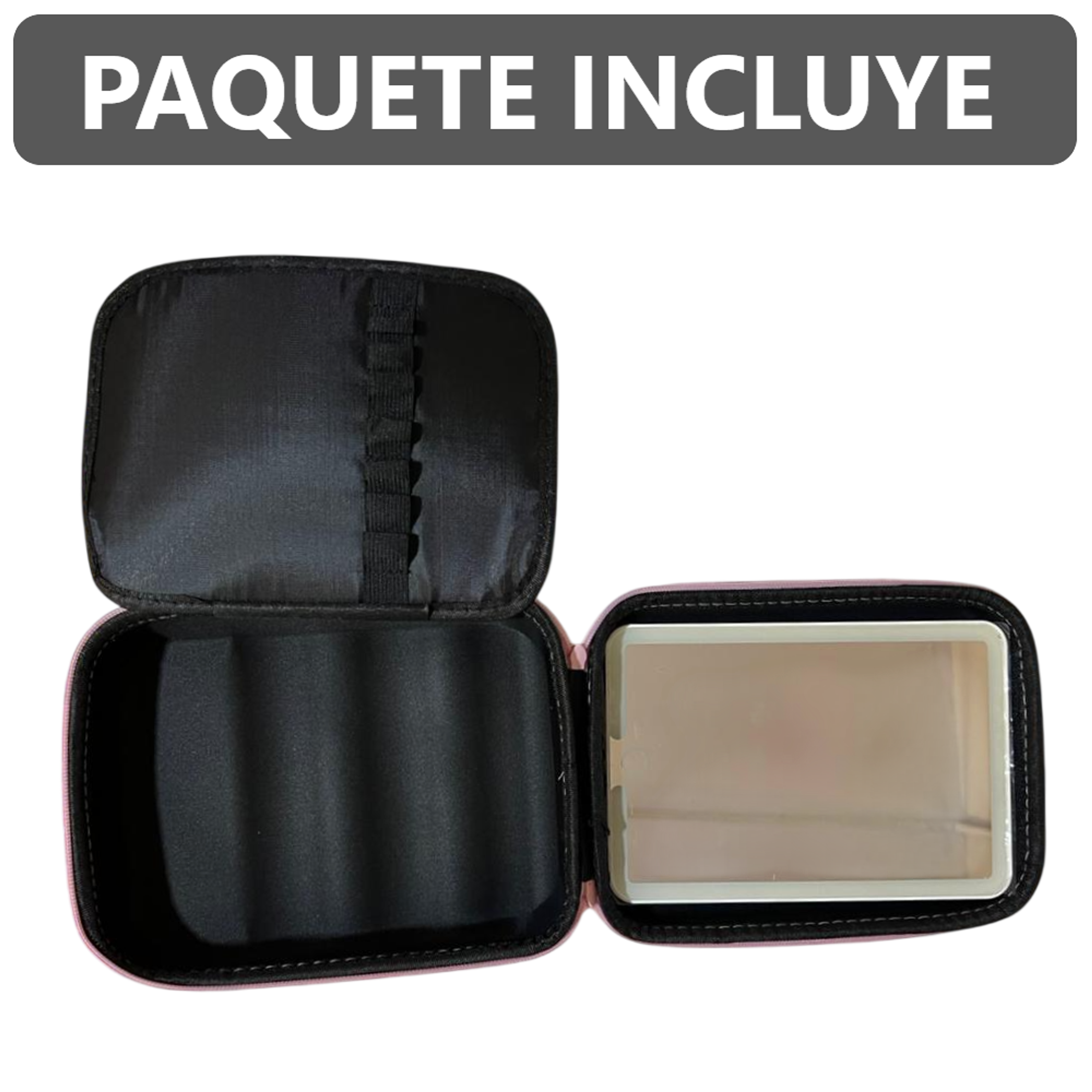 Bolsa de Maquillaje estuche neceser con Espejo con Luz LED 9