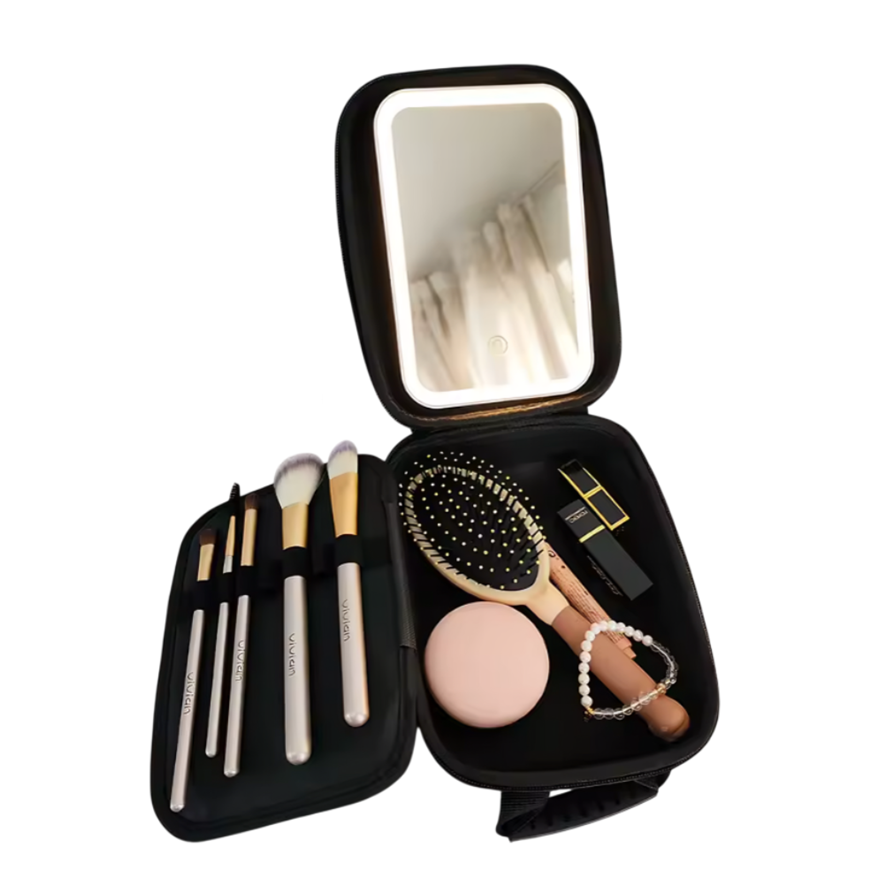 Bolsa de Maquillaje estuche neceser con Espejo con Luz LED 1