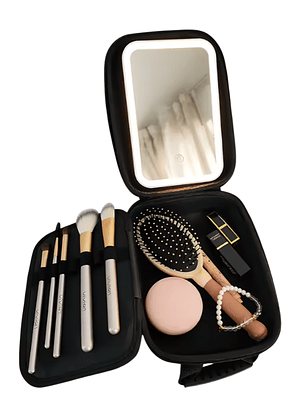 Bolsa de Maquillaje estuche neceser con Espejo con Luz LED