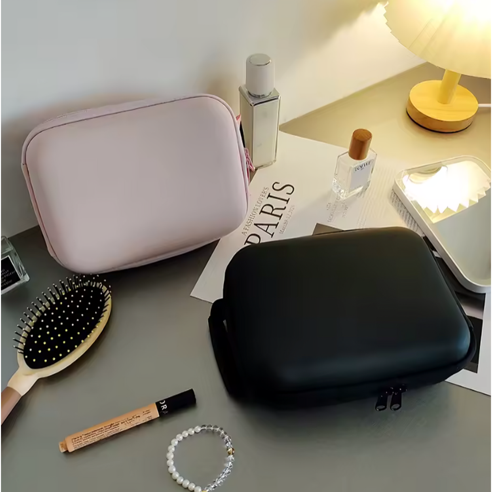 Bolsa de Maquillaje estuche neceser con Espejo con Luz LED 6