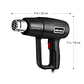 Soplador térmico Pistola de Calor 2000 W Color negro 220V - Miniatura 2