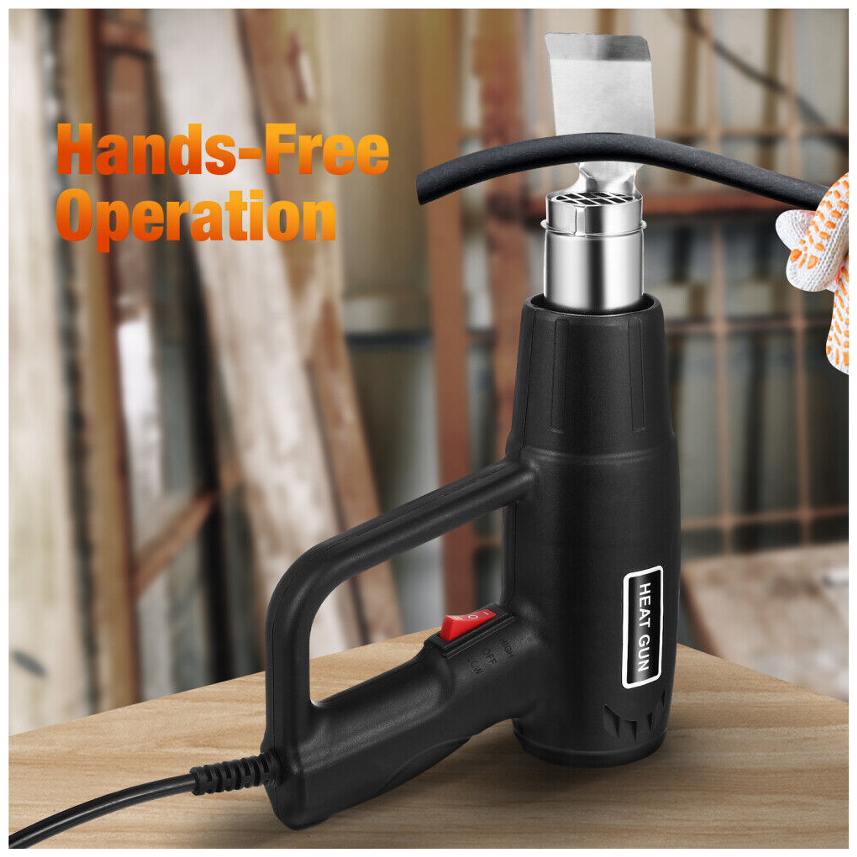 Soplador térmico Pistola de Calor 2000 W Color negro 220V 6