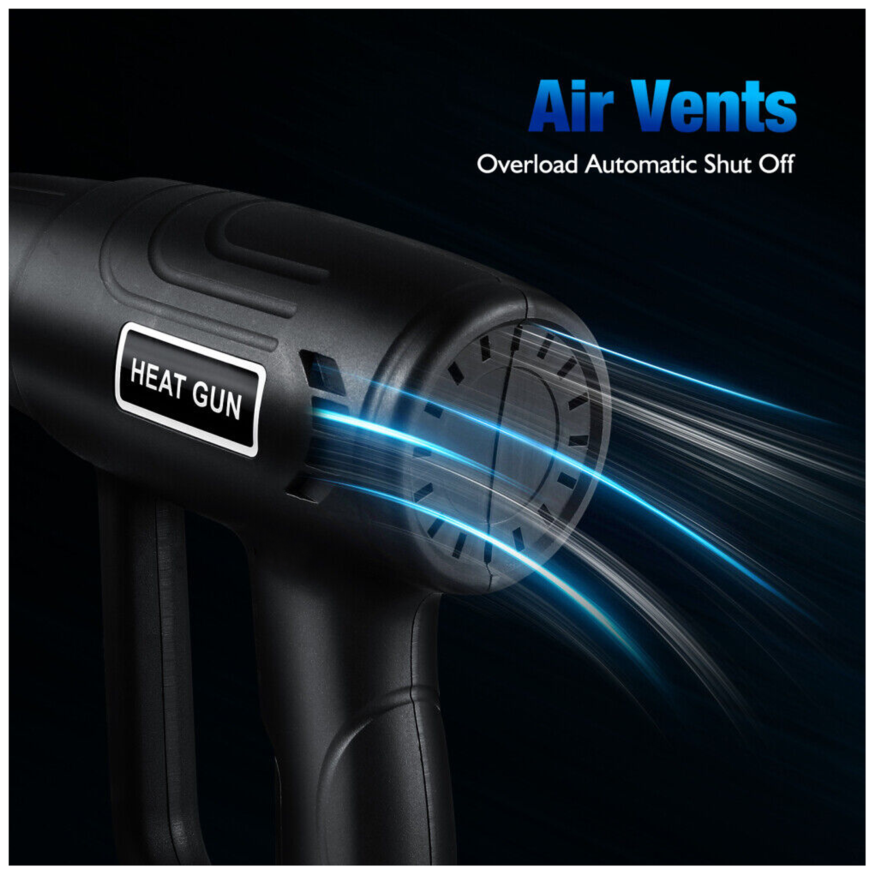 Soplador térmico Pistola de Calor 2000 W Color negro 220V 8