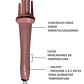Rizador Giratorio de cabello para mujer portátil DE 60W - Rosado - Miniatura 2