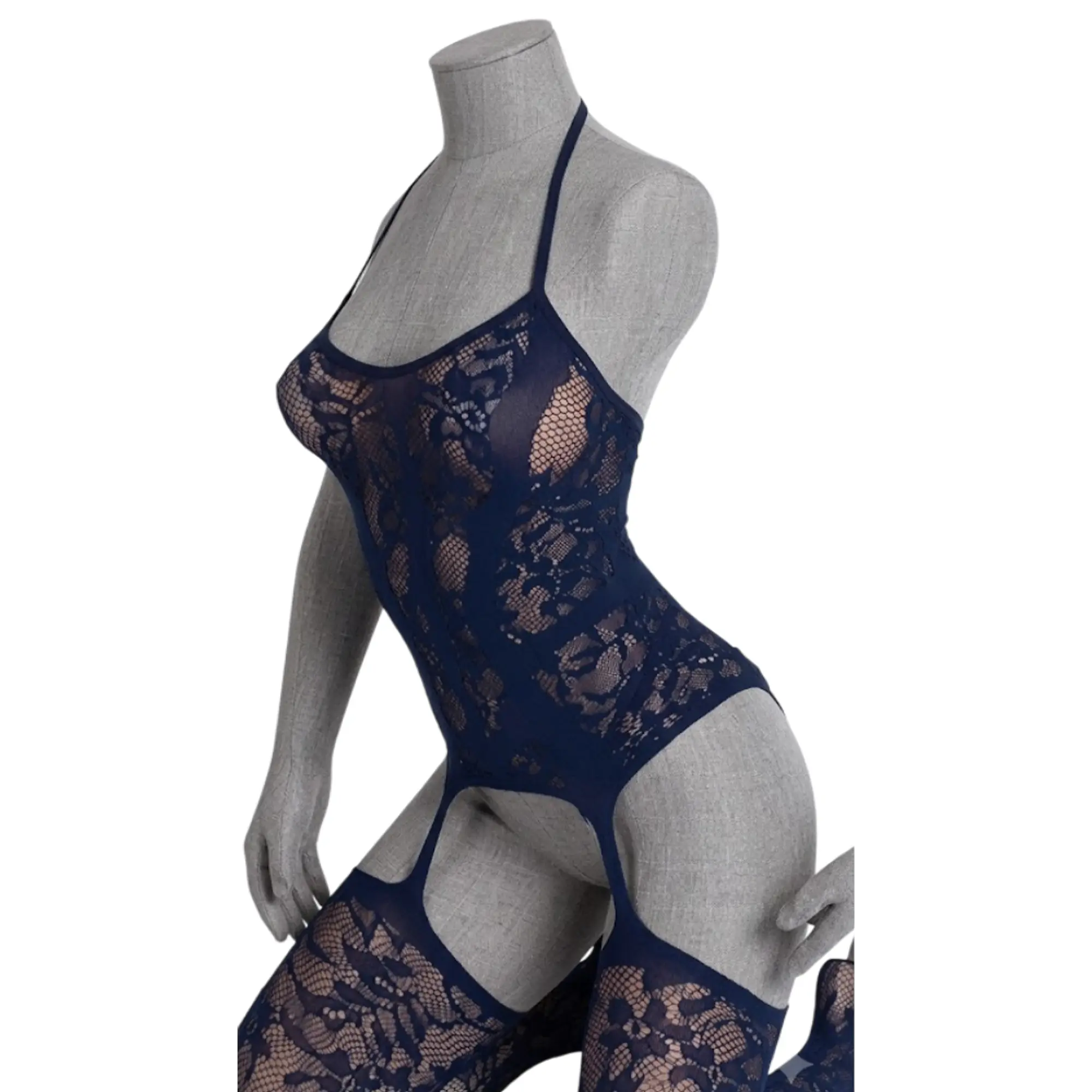 Sexy Enterizo Tipo Malla - Color Azul 1