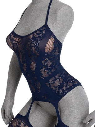 Sexy Enterizo Tipo Malla - Color Azul