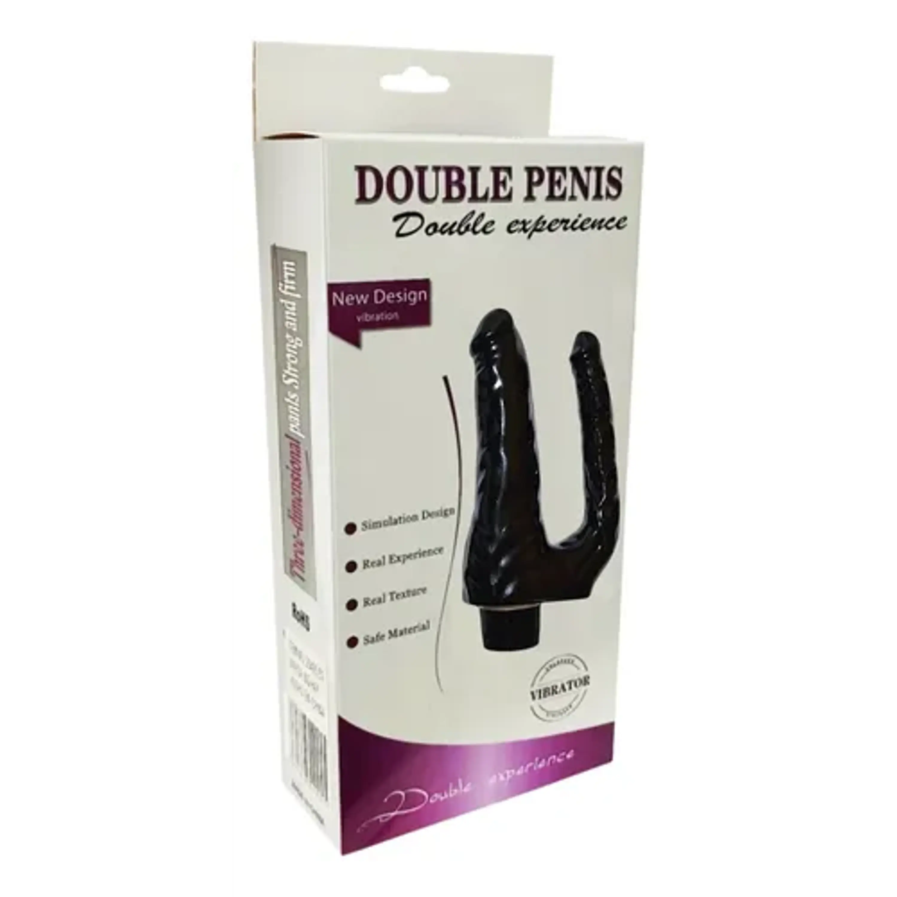 Dildo doble 21x 4cm con vibrador a pilas 2