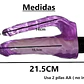 Dildo doble 21x 4cm con vibrador a pilas - Miniatura 3
