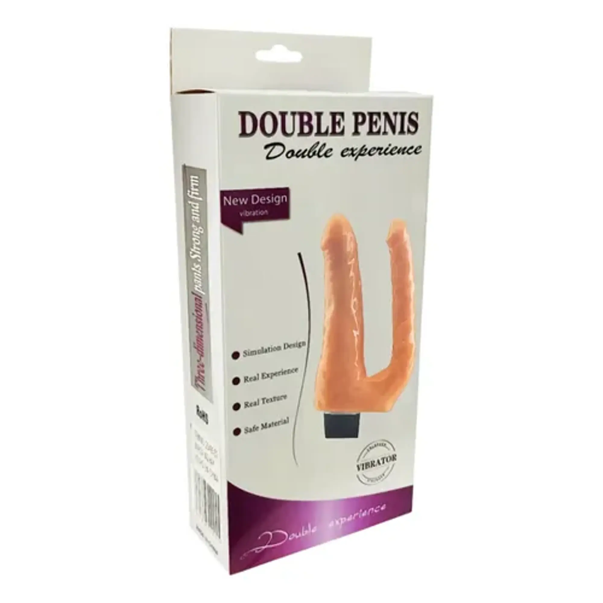 Dildo doble 21x 4cm con vibrador a pilas 13