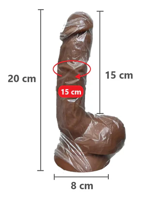 Dildo realista a Pene erecto de 20x8 cm