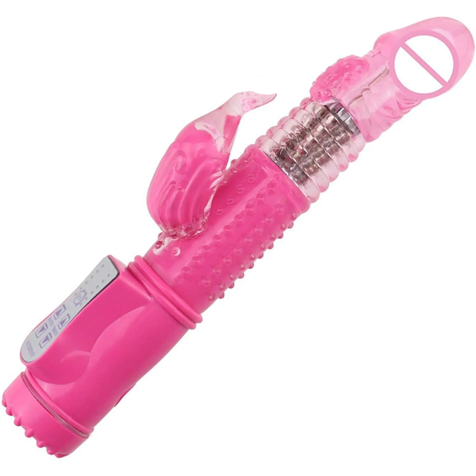 Vibrador Dual Conejo 22 X 4cm con 12 velocidades - ROSADO 7