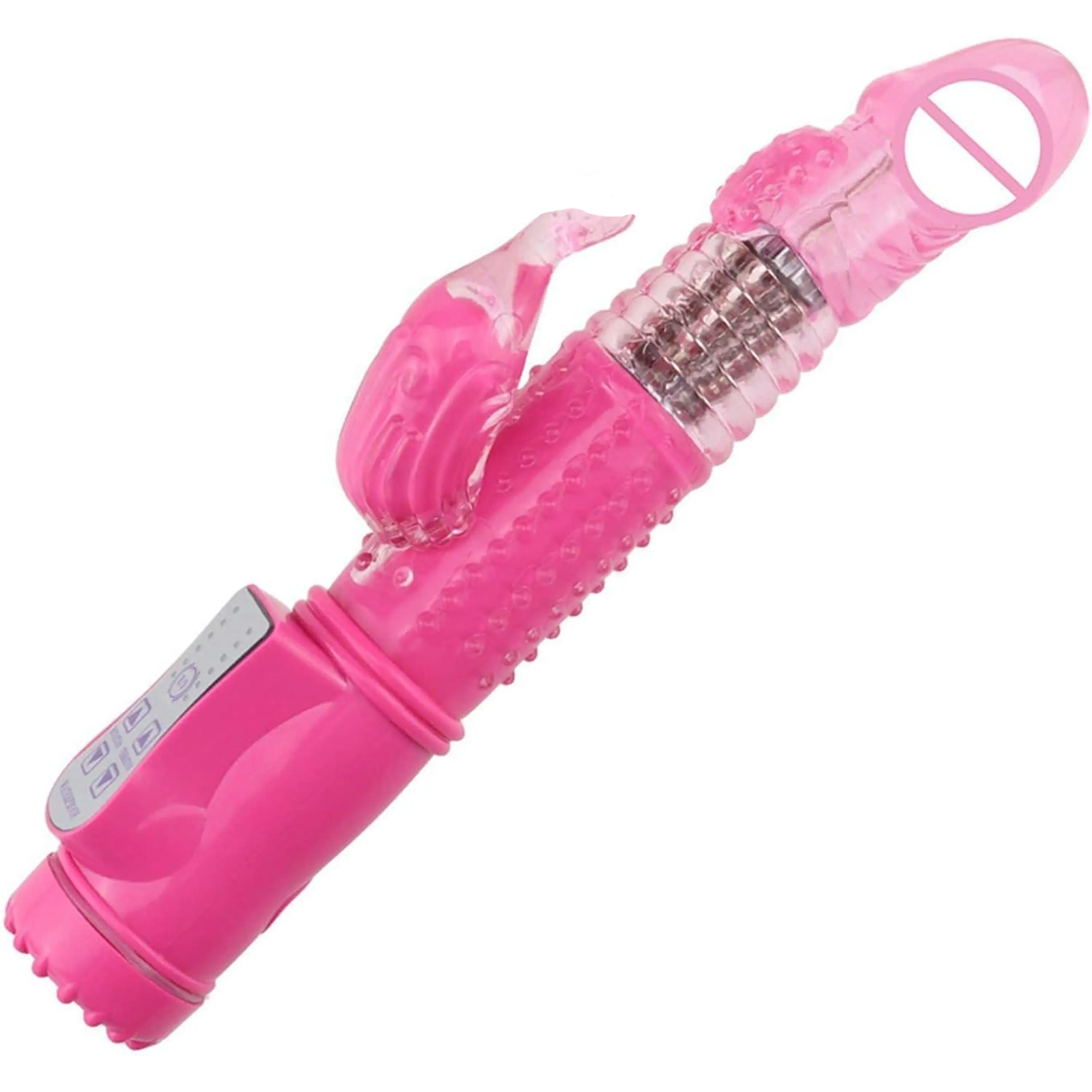 Vibrador Dual Conejo 22 X 4cm con 12 velocidades - ROSADO 7