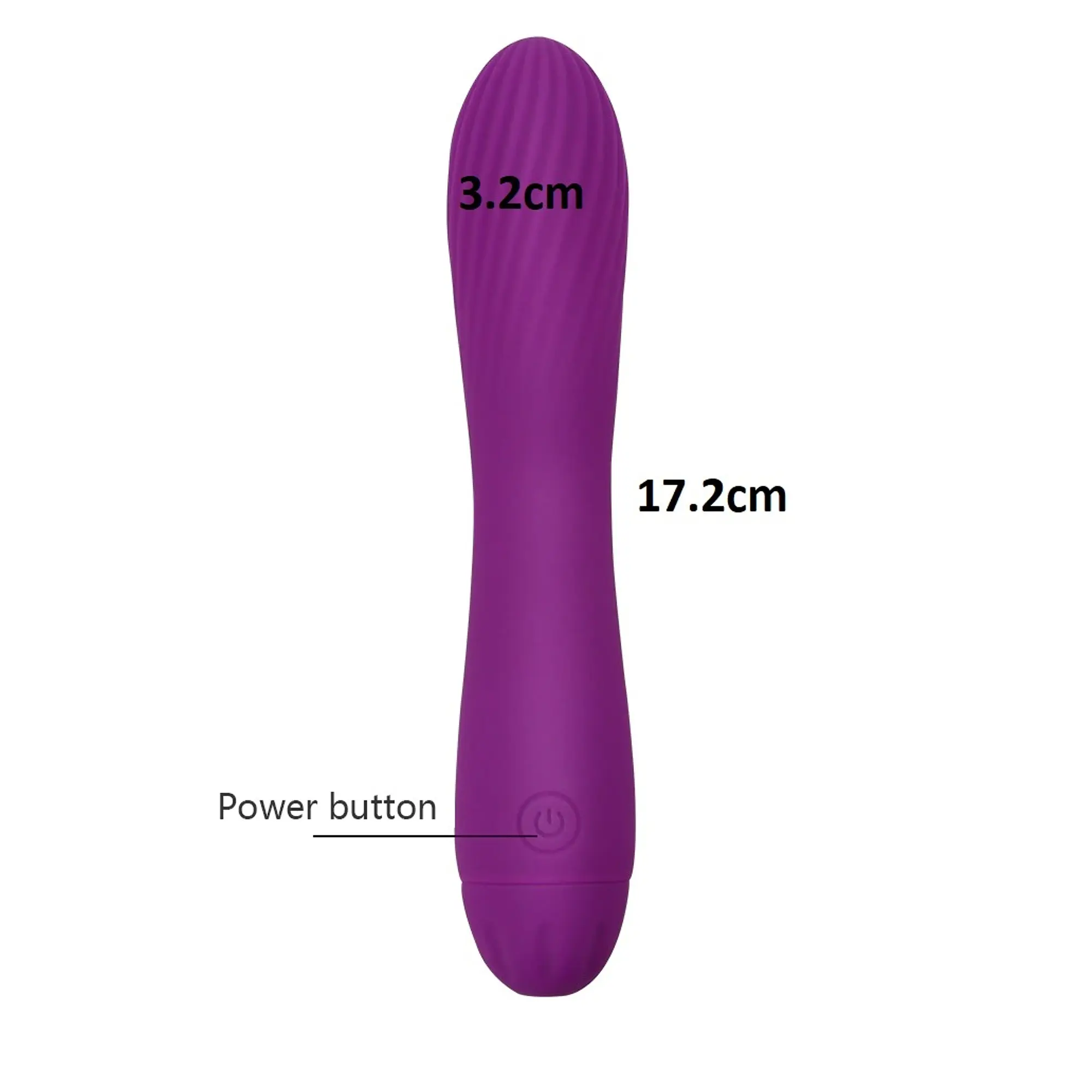Potente vibrador 17cm x 32cm - Morado 3