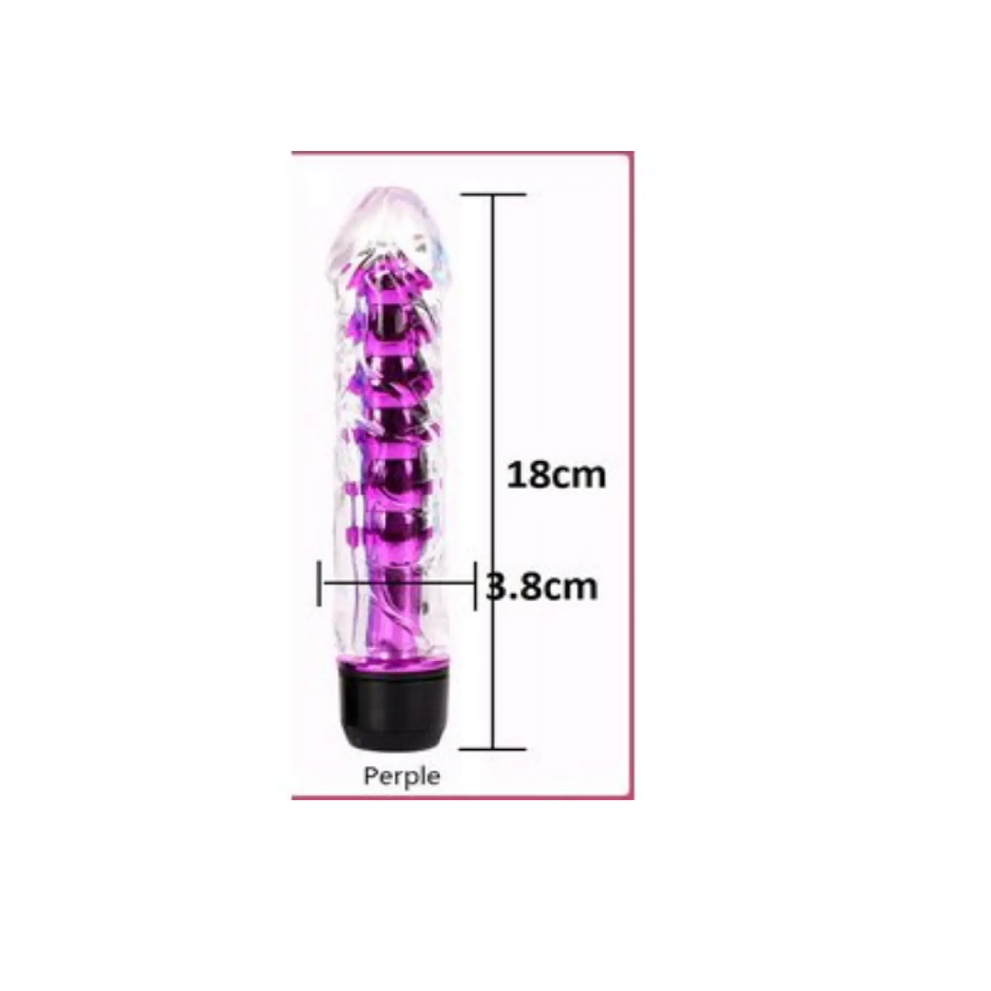 Potente Vibrador De 8 Velocidades Jelly - 18cm x 3.3cm 4