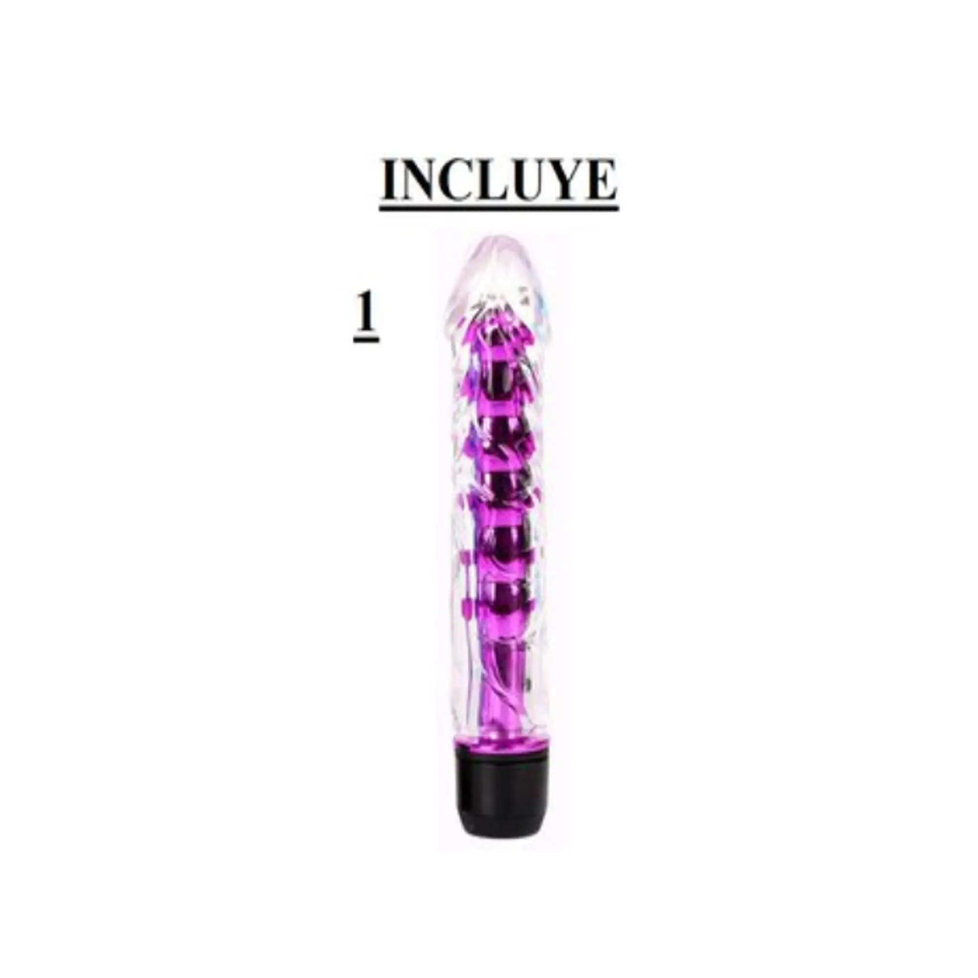 Potente Vibrador De 8 Velocidades Jelly - 18cm x 3.3cm 6