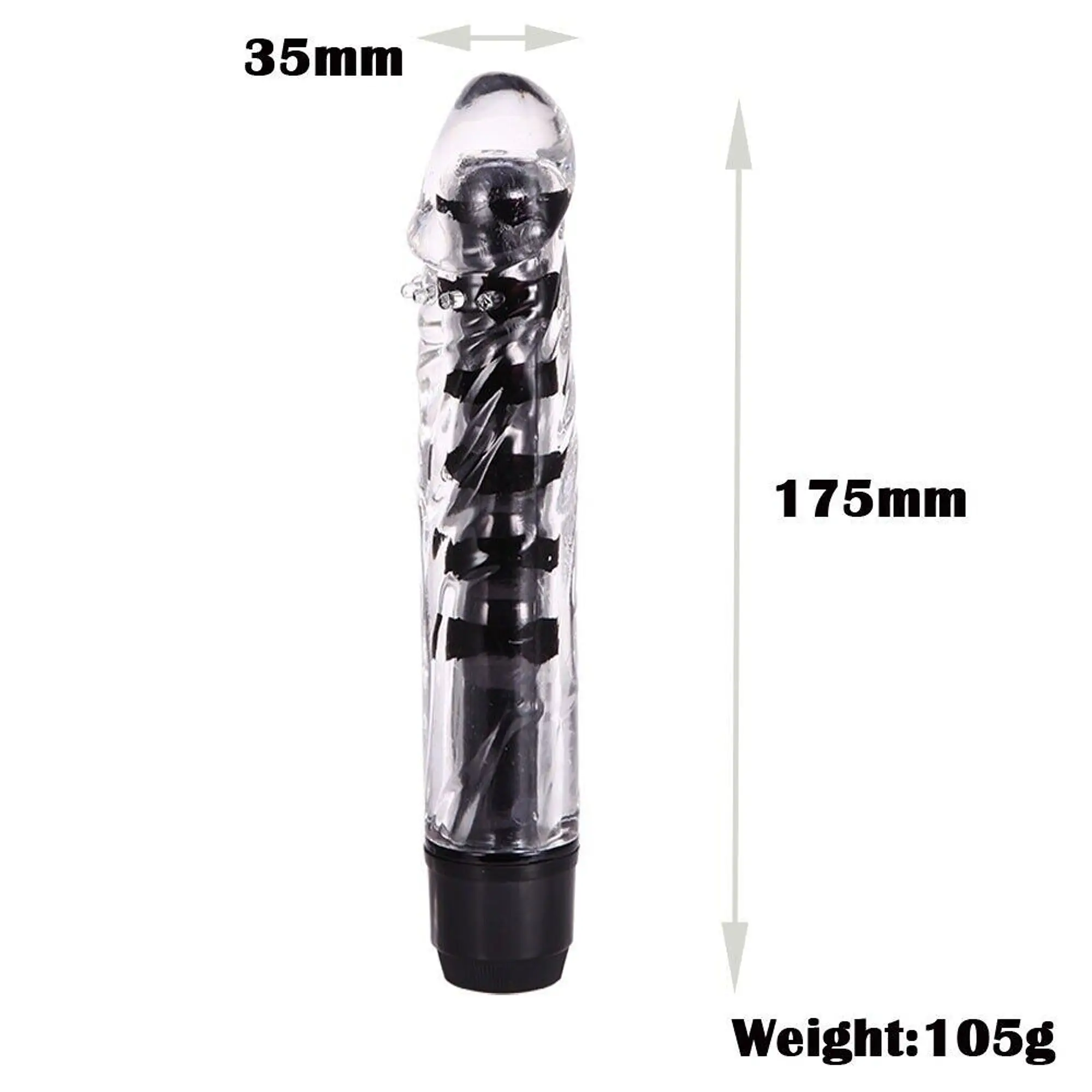 Potente Vibrador De 8 Velocidades Jelly - 18cm x 3.3cm 11