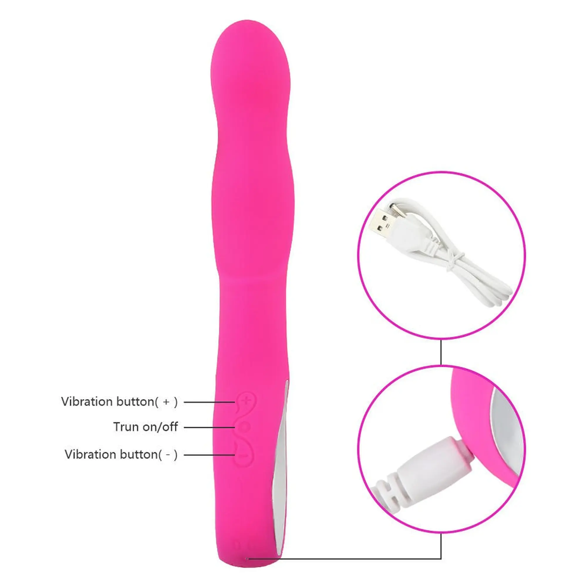 Vibrador de 12 Velocidades de Silicona vaginal y anal 3