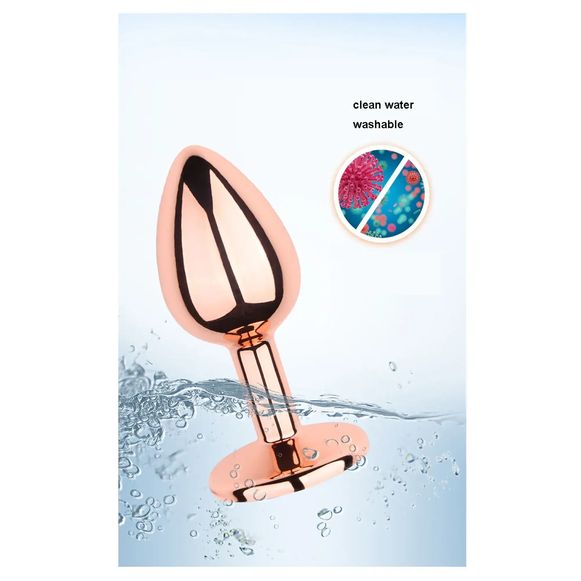 Plug De metal Rosa Oro - Talla S 3