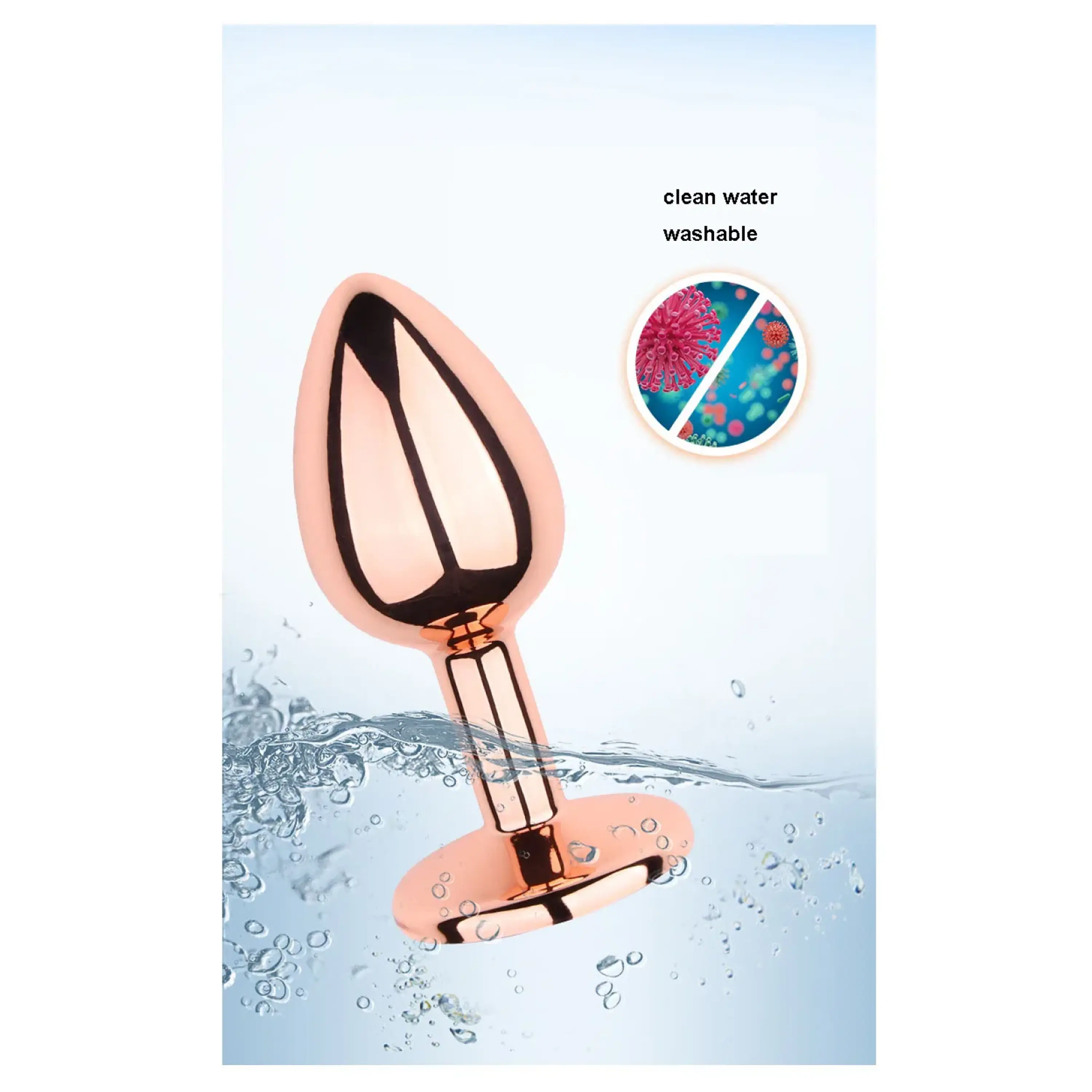 Plug De metal Rosa Oro - Talla S 3