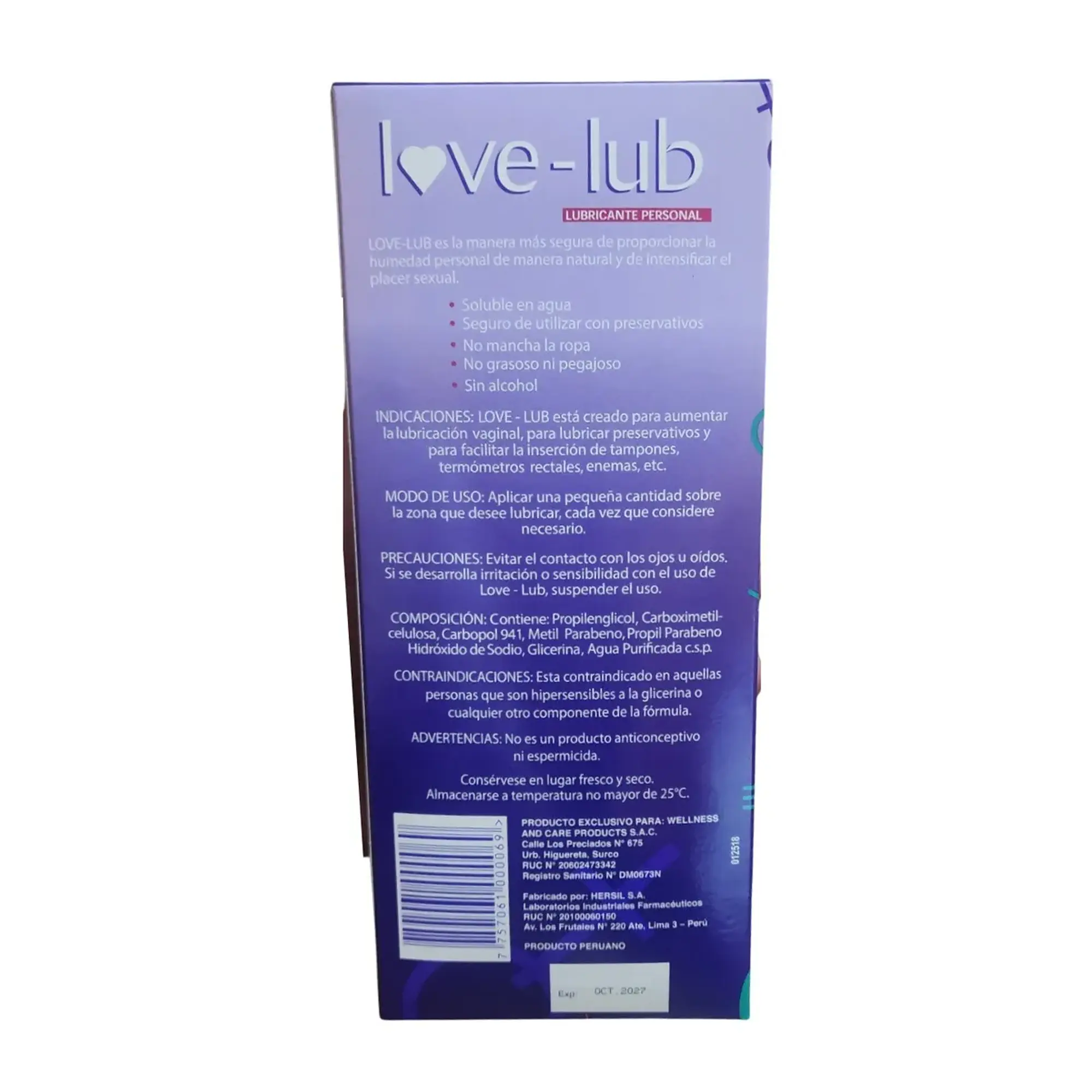 Caja de lubricante Love LUB de 50 sachets 2