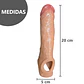 Manga con vibrador para Extender el pene Reutilizable y control remoto - 20 cm - Miniatura 2