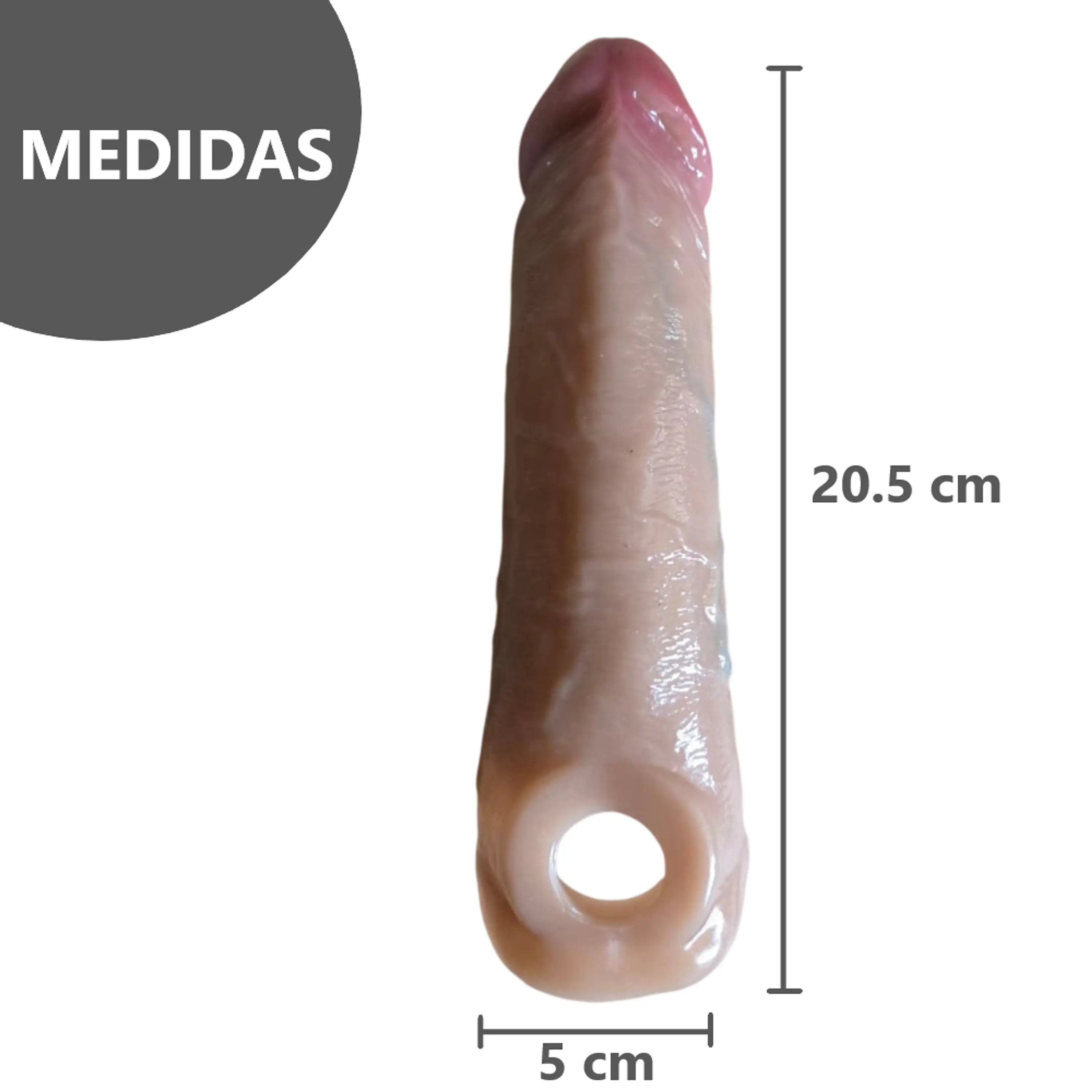 Manga Realista para Extender el pene Reutilizable - 20 cm 2