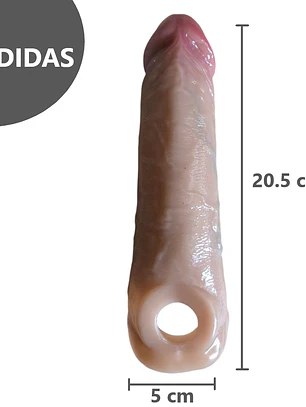 Manga Realista para Extender el pene Reutilizable - 20 cm