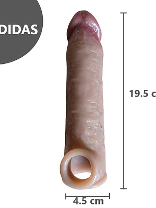 Manga Realista para Extender el pene Reutilizable - 19 cm