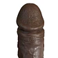 Manga con vibrador para Extender el pene Reutilizable y control remoto - Color marrón 20 cm - Miniatura 2