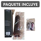 Manga con vibrador para Extender el pene Reutilizable y control remoto - Color marrón 20 cm - Miniatura 4