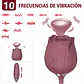 Vibrador Flor Succionador Clítoris 2 en 1 Consolador  Estimulador - Miniatura 5